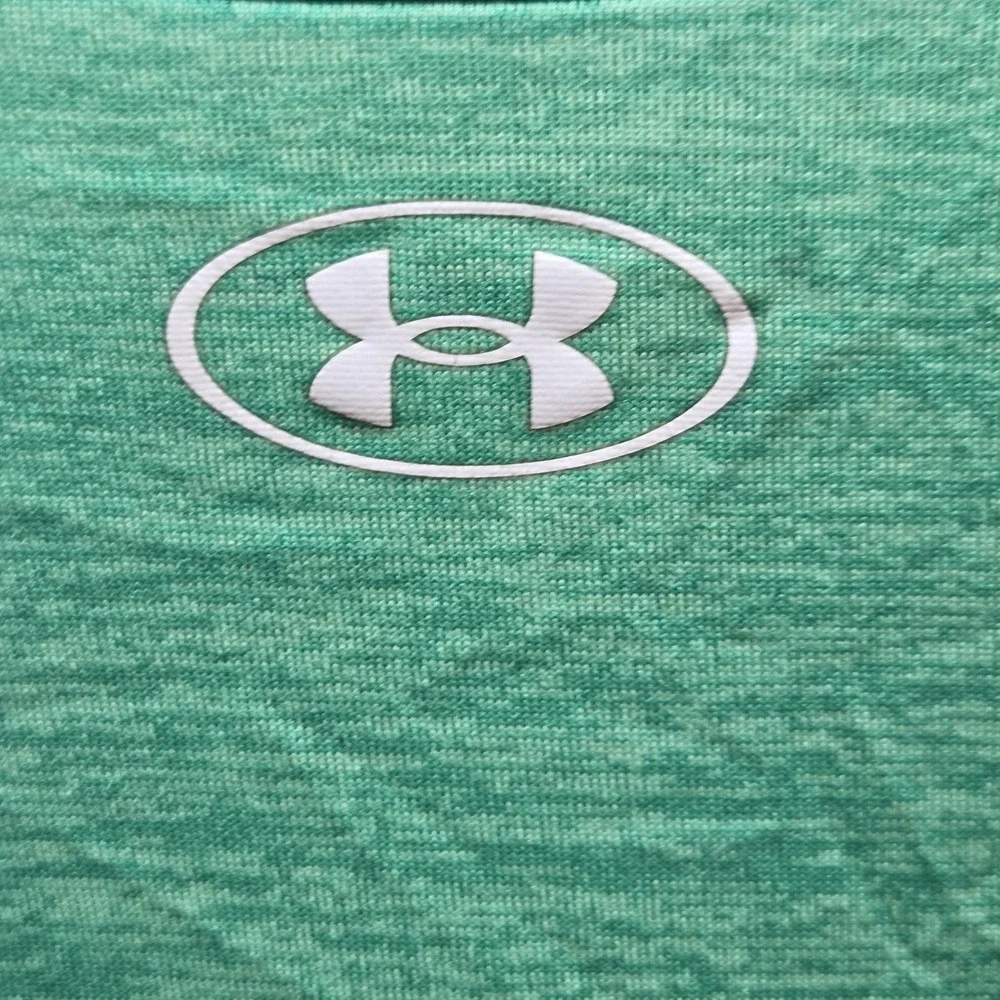 Under Armour Shirt Youth XL Green‎ HeatGear Loose Fit Graphic Short Sleeve Gym